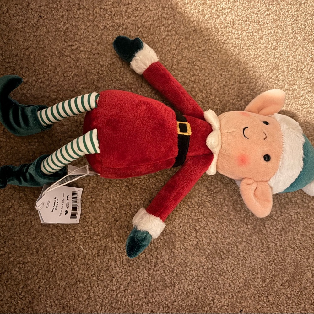 Jellycat Red and Green Elf Plush